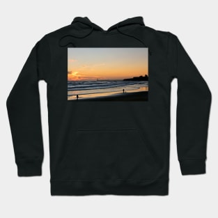 December daybreak on Tynemouth Long Sands Hoodie